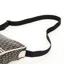 FENDI Zucchino Canvas Shoulder Bag Black Gold Auth am9520V-14