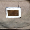 FENDI Zucchino Canvas Shoulder Bag Black Gold Auth am9520V-21