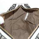 FENDI Zucchino Canvas Shoulder Bag Black Gold Auth am9520V-23