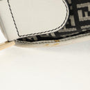 FENDI Zucchino Canvas Shoulder Bag Black Gold Auth am9520V-4