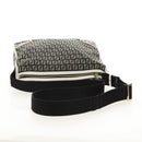 FENDI Zucchino Canvas Shoulder Bag Black Gold Auth am9520V-8