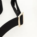 FENDI Zucchino Canvas Shoulder Bag Black Gold Auth am9520V-9