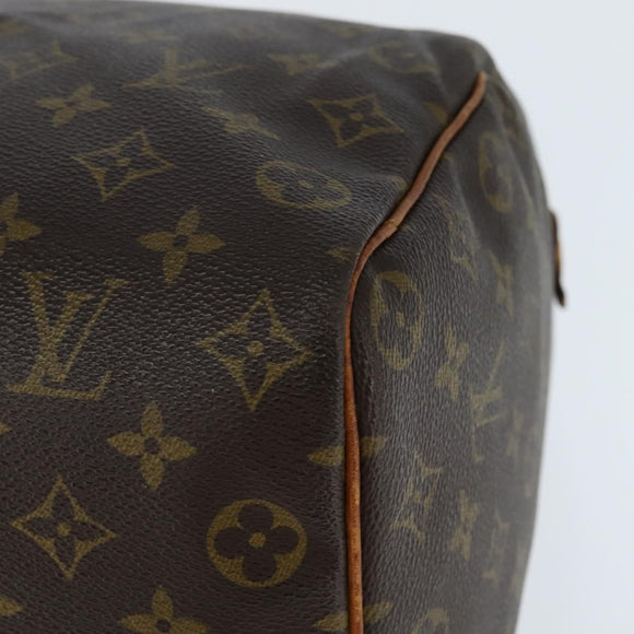 LOUIS VUITTON Monogram Speedy 35 Hand Bag M41524 LV Auth am9526