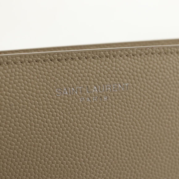 SAINT LAURENT Wallet Leather Beige Auth am9533M