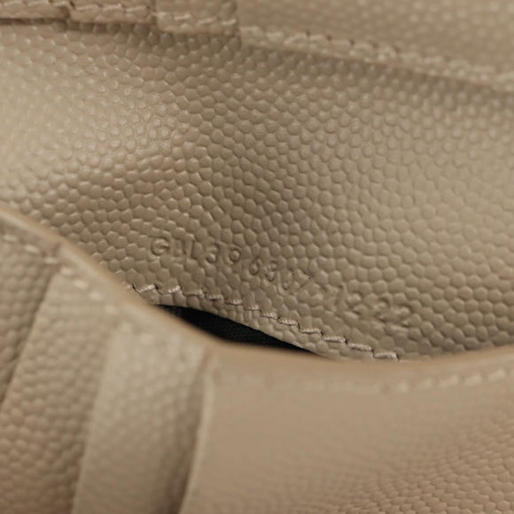 SAINT LAURENT Wallet Leather Beige Auth am9533M