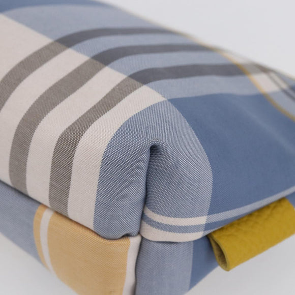 BURBERRY Nova Check Pouch Canvas Light Blue Auth am9536V