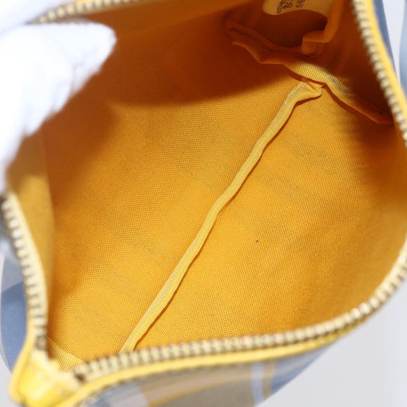 BURBERRY Nova Check Pouch Canvas Light Blue Auth am9536V