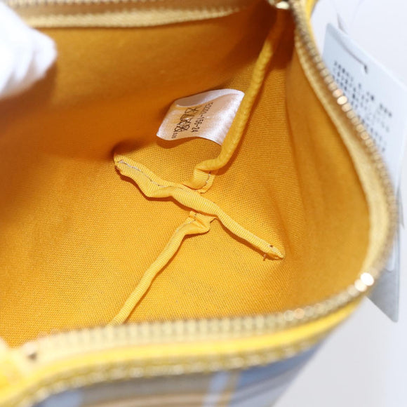 BURBERRY Nova Check Pouch Canvas Light Blue Auth am9536V