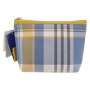 BURBERRY Nova Check Pouch Canvas Light Blue Auth am9536V-13