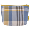 BURBERRY Nova Check Pouch Canvas Light Blue Auth am9536V-2