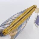 BURBERRY Nova Check Pouch Canvas Light Blue Auth am9536V-5