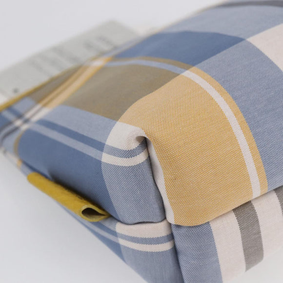 BURBERRY Nova Check Pouch Canvas Light Blue Auth am9536V