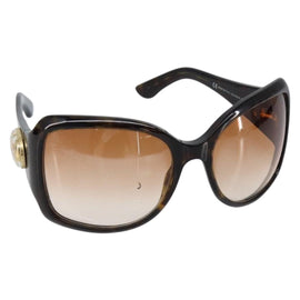 GUCCI Interlocking G Sunglasses plastic Dark Brown Auth am9542