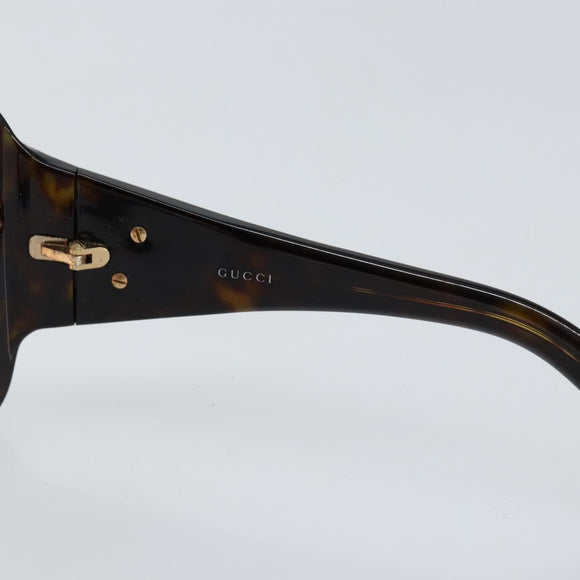 GUCCI Interlocking G Sunglasses plastic Dark Brown Auth am9542