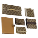 GUCCI GG Canvas Wallet 6 Set Beige Auth am9543-1