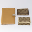 GUCCI GG Canvas Wallet 6 Set Beige Auth am9543-2