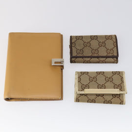GUCCI GG Canvas Wallet 6 Set Beige Auth am9543 - 0