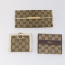 GUCCI GG Canvas Wallet 6 Set Beige Auth am9543-7