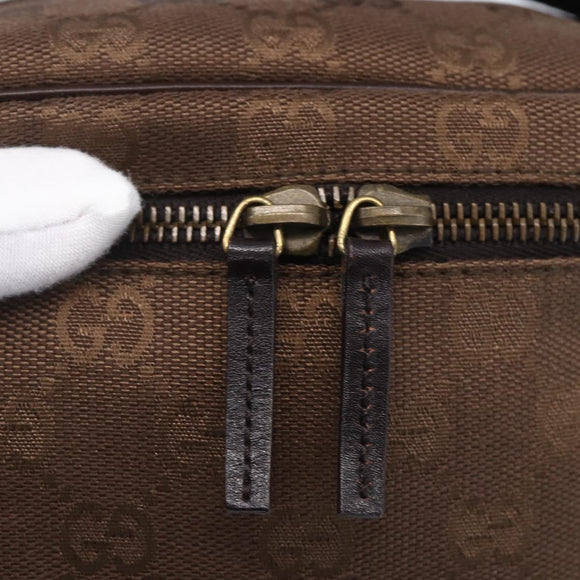 GUCCI GG Canvas Vanity Pouch Brown 106646 Auth am9547V