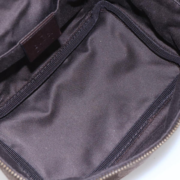 GUCCI GG Canvas Vanity Pouch Brown 106646 Auth am9547V