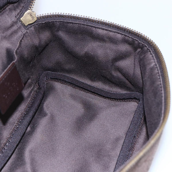 GUCCI GG Canvas Vanity Pouch Brown 106646 Auth am9547V