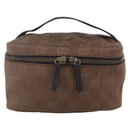 GUCCI GG Canvas Vanity Pouch Brown 106646 Auth am9547V-13