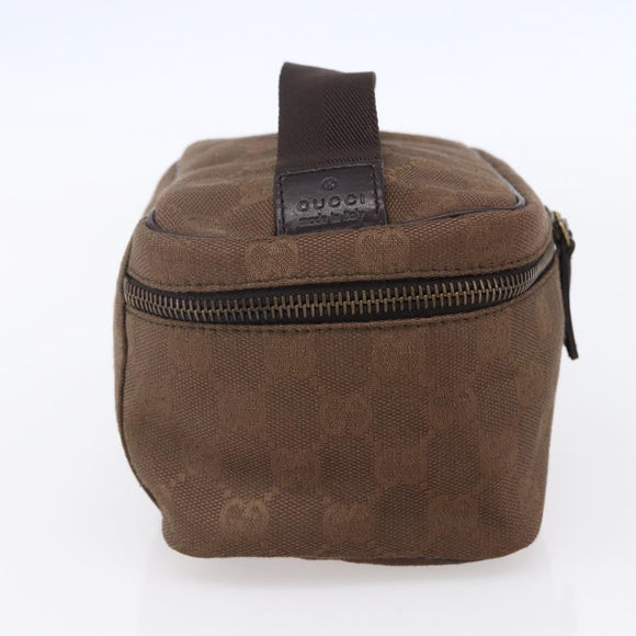 GUCCI GG Canvas Vanity Pouch Brown 106646 Auth am9547V