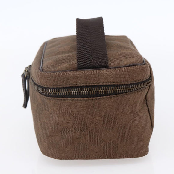 GUCCI GG Canvas Vanity Pouch Brown 106646 Auth am9547V