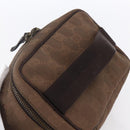 GUCCI GG Canvas Vanity Pouch Brown 106646 Auth am9547V-6