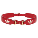 GUCCI Horsebit GUCCI × ADIDAS Belt Leather 40.6"" Red 625854 Auth am9549M-1