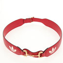 GUCCI Horsebit GUCCI × ADIDAS Belt Leather 40.6"" Red 625854 Auth am9549M-9