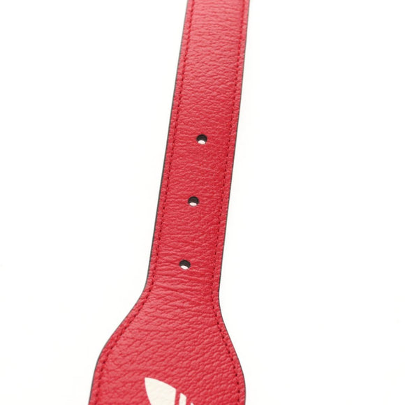 GUCCI Horsebit GUCCI × ADIDAS Belt Leather 40.6"" Red 625854 Auth am9549M