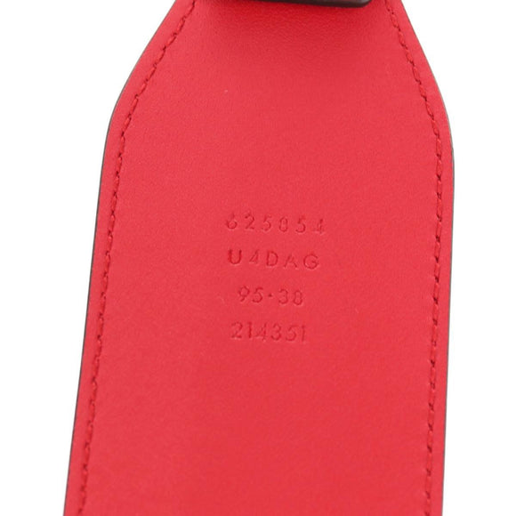 GUCCI Horsebit GUCCI × ADIDAS Belt Leather 40.6"" Red 625854 Auth am9549M