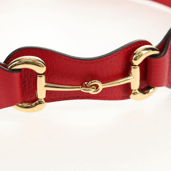 GUCCI Horsebit GUCCI × ADIDAS Belt Leather 40.6"" Red 625854 Auth am9549M