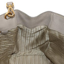 PRADA Tote Bag Leather 2way Beige Gold Auth am9550V-25