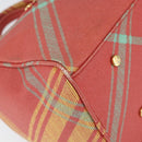 Vivienne Westwood Shukatatan Hand Bag PVC Red Gold Auth am9551-15