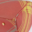 Vivienne Westwood Shukatatan Hand Bag PVC Red Gold Auth am9551-16