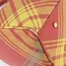 Vivienne Westwood Shukatatan Hand Bag PVC Red Gold Auth am9551-17