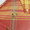 Vivienne Westwood Shukatatan Hand Bag PVC Red Gold Auth am9551-18