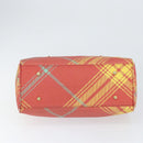 Vivienne Westwood Shukatatan Hand Bag PVC Red Gold Auth am9551-5