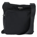 PRADA Shoulder Bag Nylon Black Silver Auth am9553-1