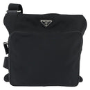 PRADA Shoulder Bag Nylon Black Silver Auth am9553-13