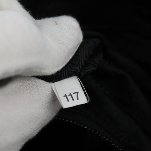 PRADA Shoulder Bag Nylon Black Silver Auth am9553