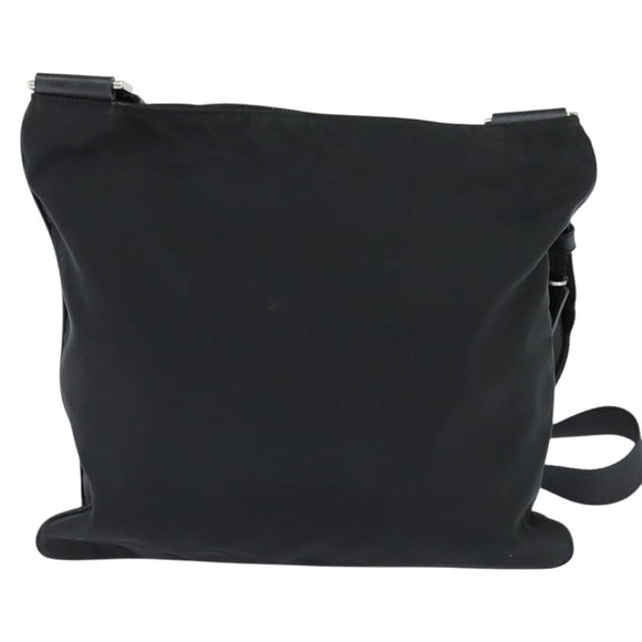 PRADA Shoulder Bag Nylon Black Silver Auth am9553