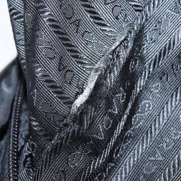 PRADA Shoulder Bag Nylon Black Silver Auth am9554