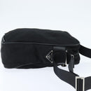 PRADA Shoulder Bag Nylon Black Silver Auth am9554-4