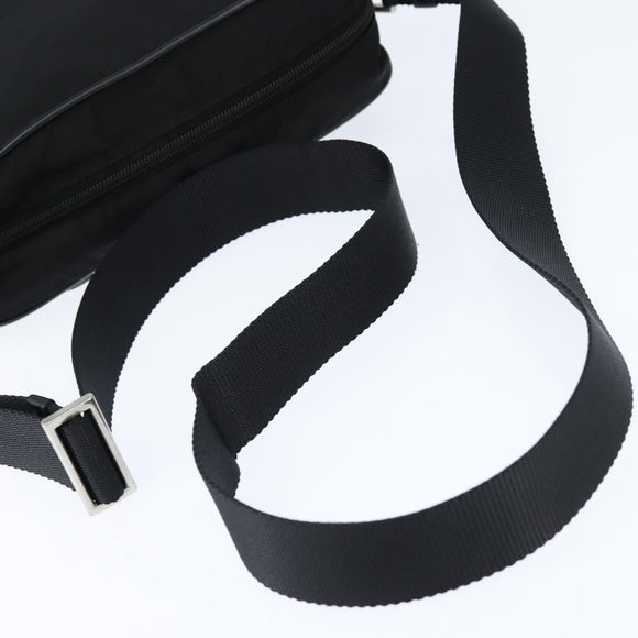 PRADA Shoulder Bag Nylon Black Silver Auth am9554