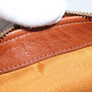 MCM Logogram Vicetos Boston Bag PVC Leather 2way Brown Gold Auth am9555-17