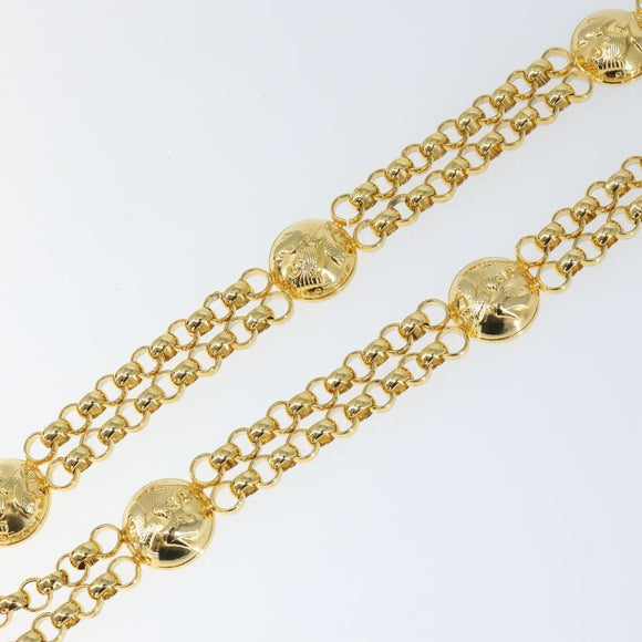 Salvatore Ferragamo Chain Belt metal Gold Auth am9558