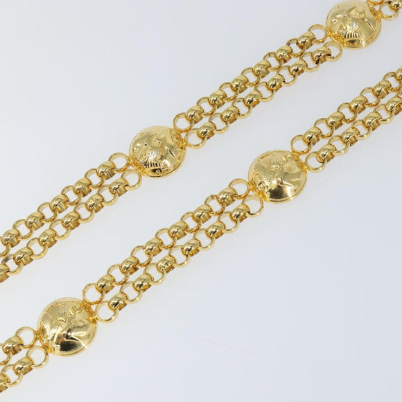 Salvatore Ferragamo Chain Belt metal Gold Auth am9558